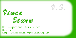 vince sturm business card